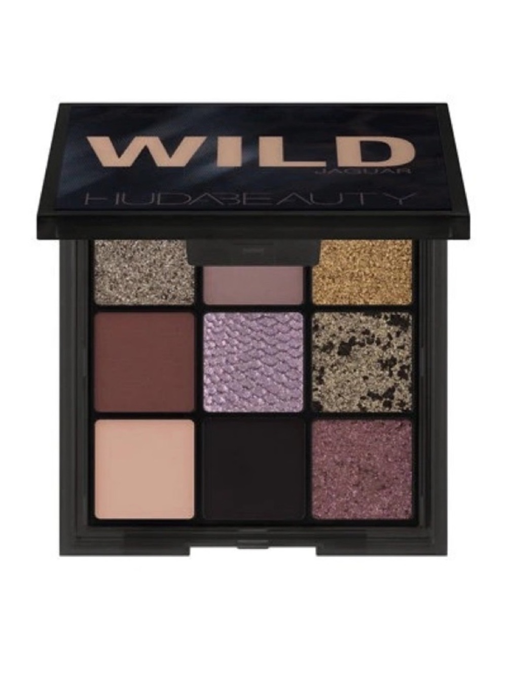 HUDA BEAUTY Wild Eyeshadow Palette - Mauve, Gold, Black, Cream - BRAND NEW